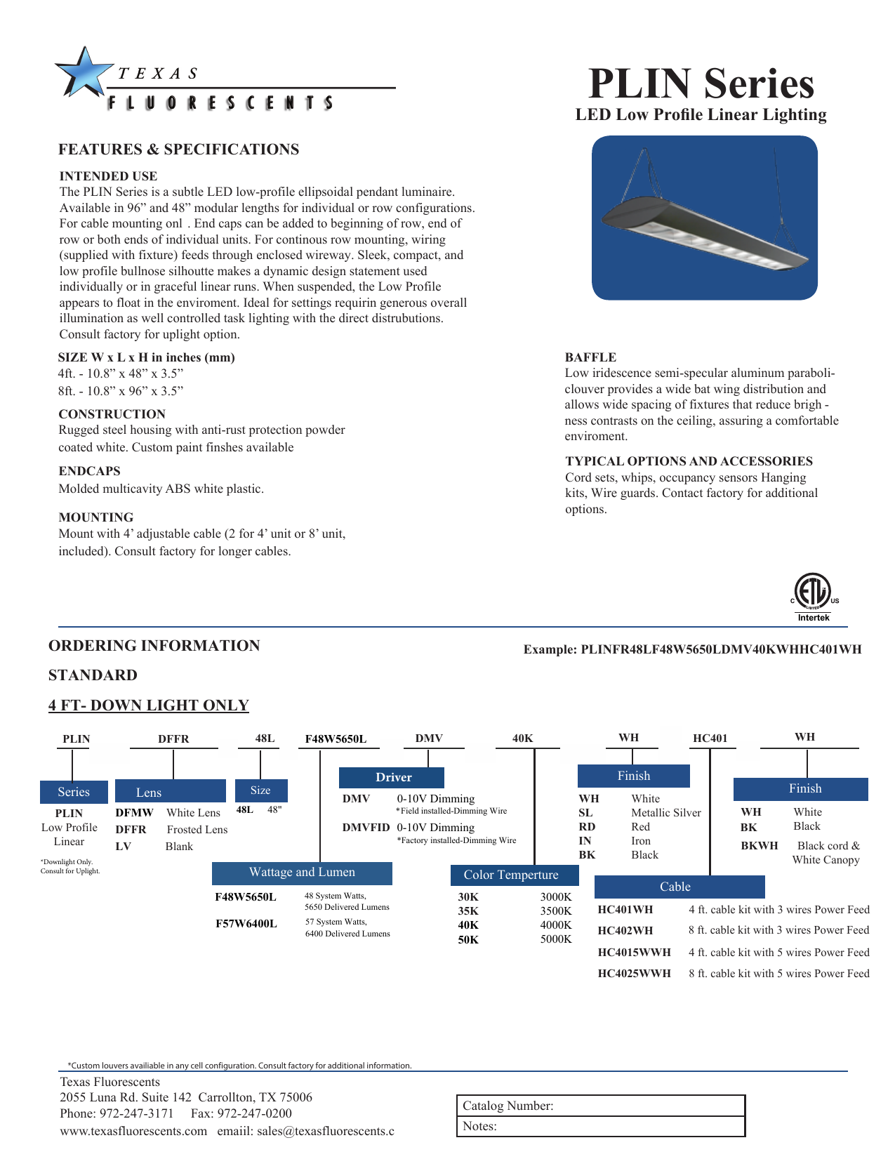 Plin Led Series Texas Fluorescents Manualzz Com