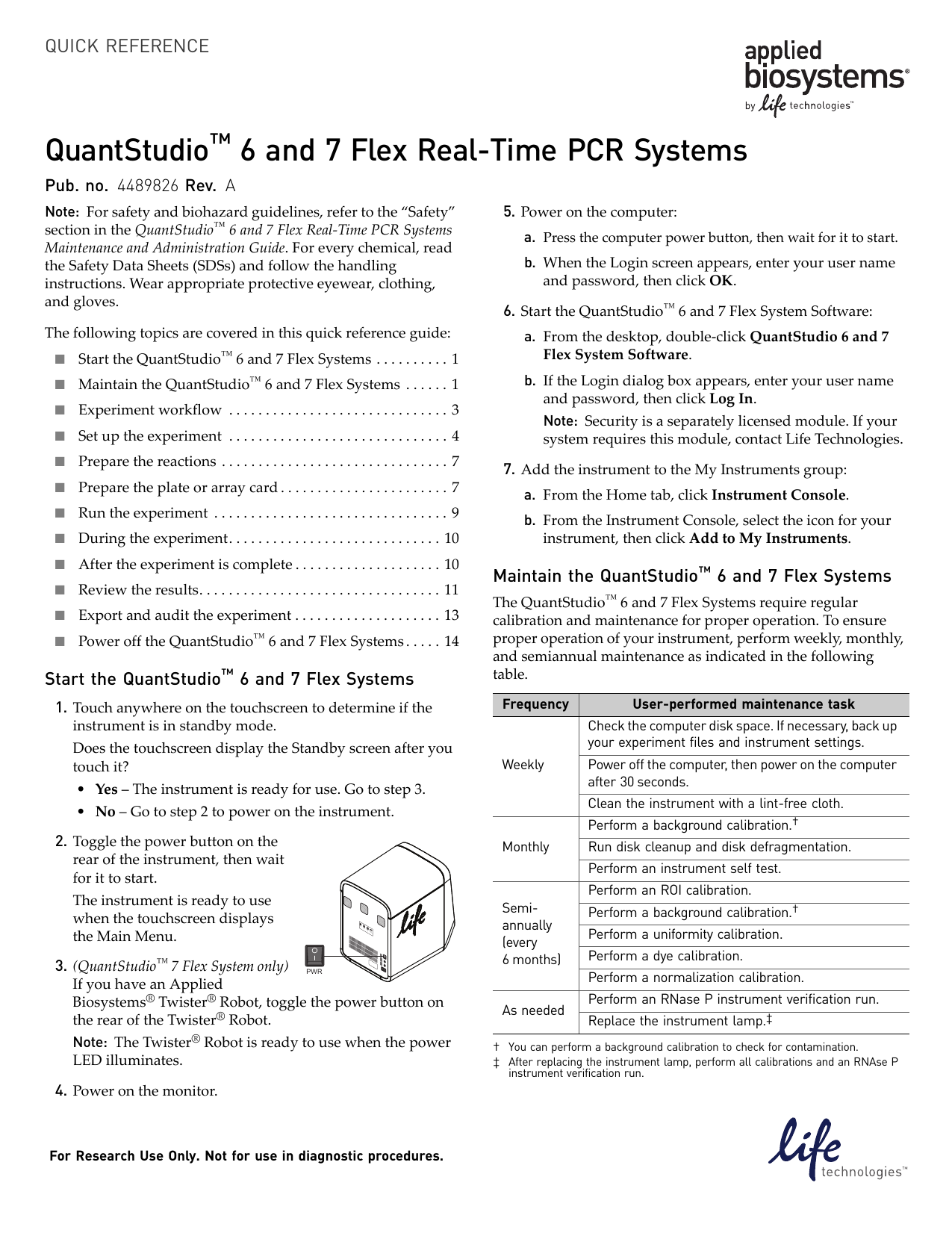 Quantstudio 6 And 7 Flex Real Time Pcr Systems Quick Reference Manualzz