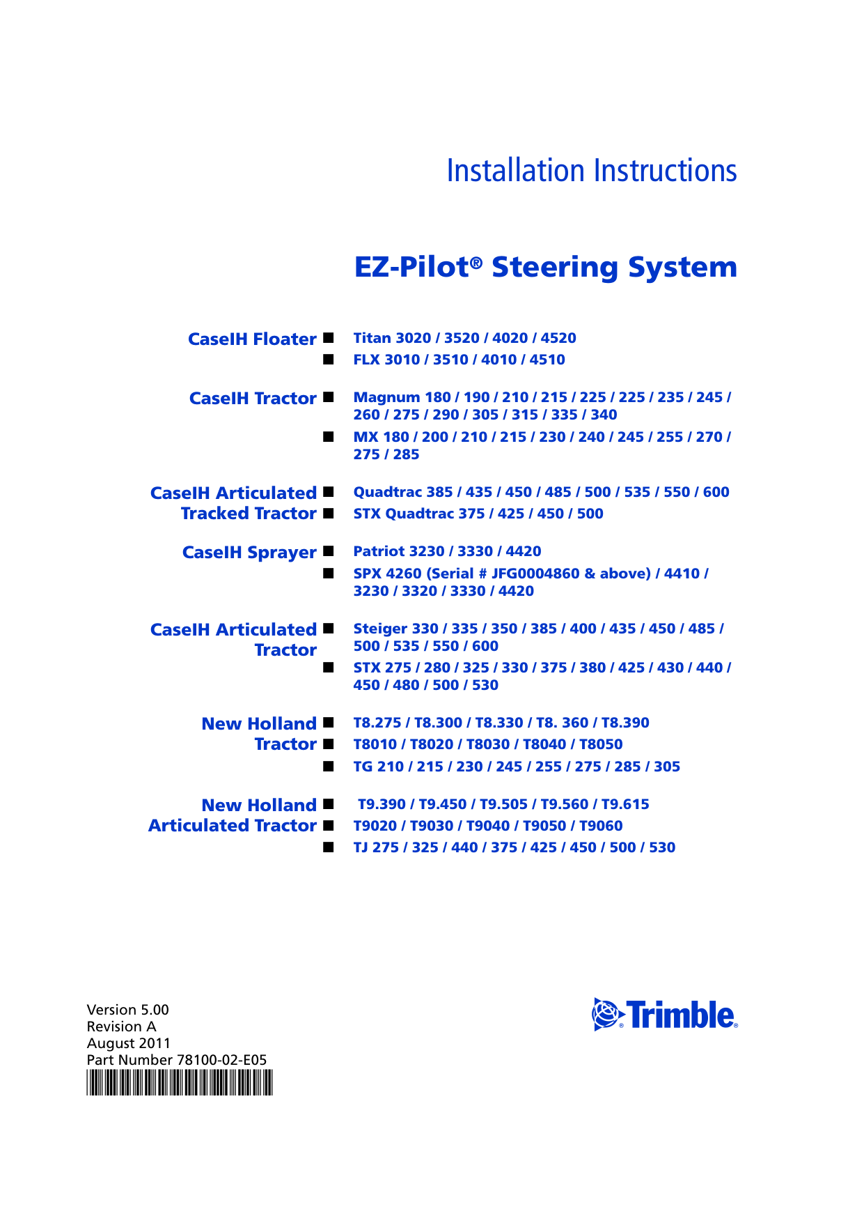 EZPilot Steering System Installation Instructions Manualzz