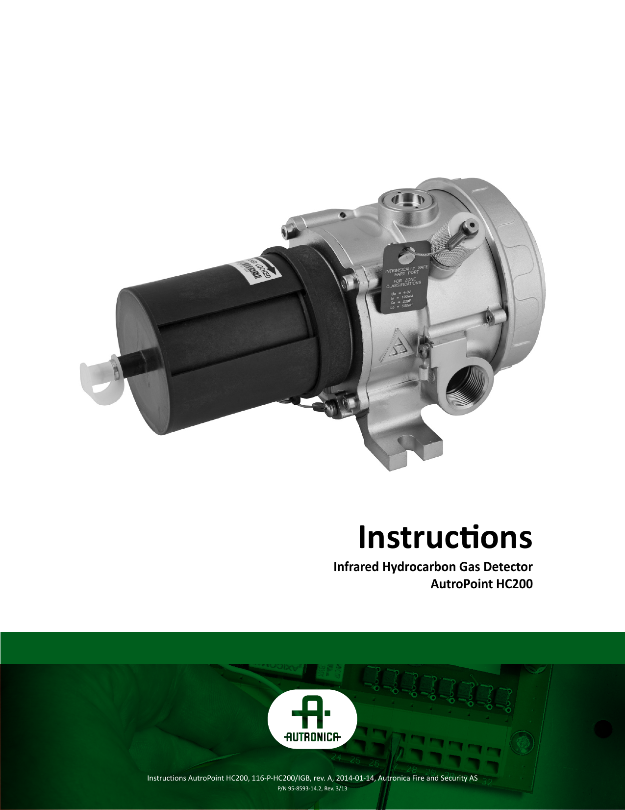 Instructions Infrared Hydrocarbon Gas Detector Autropoint Hc200 Manualzz