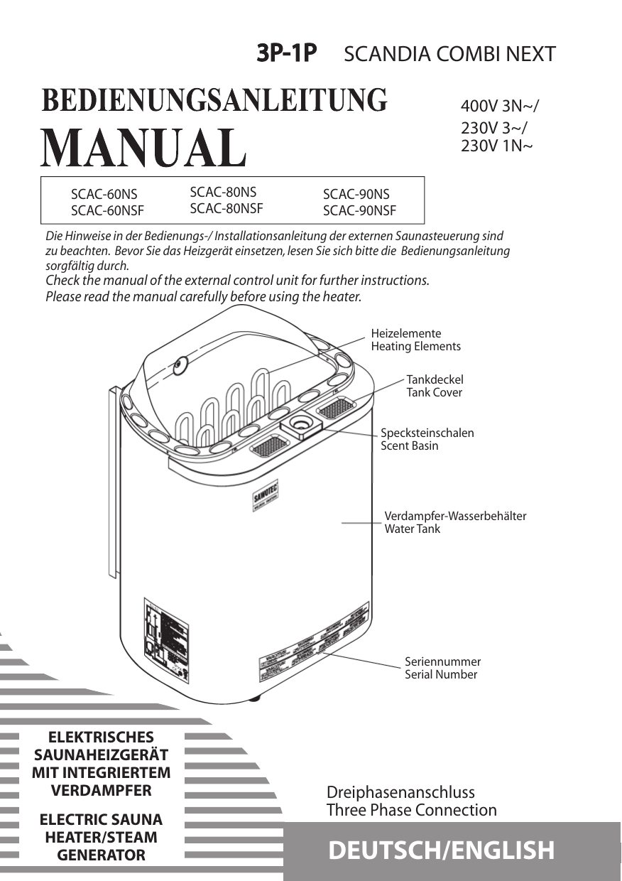 Sawo SCANDIA COMBI SCAC-60NSF manual | Manualzz