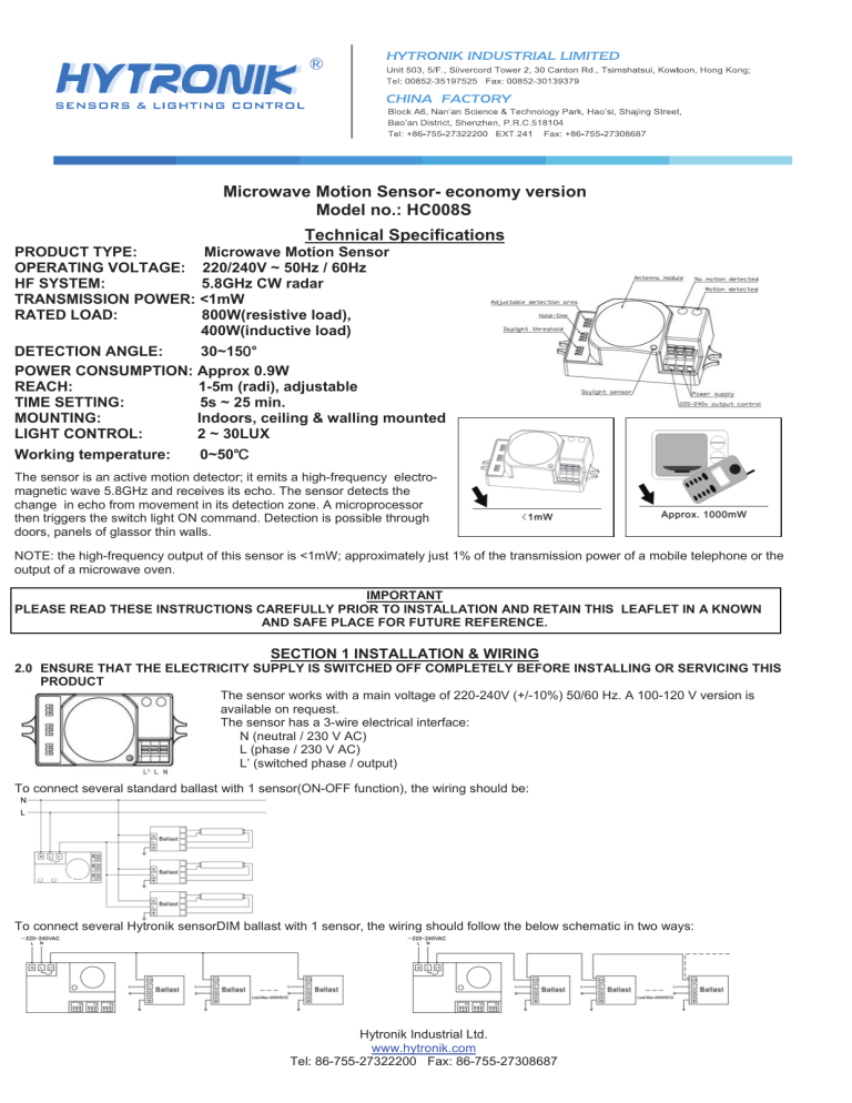 User manual HC008S latest version++ | Manualzz