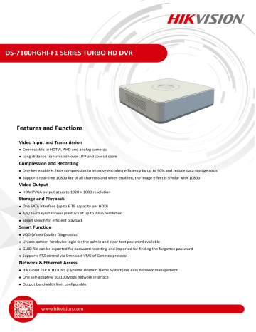 Hikvision Ds 7108hghi F1 Turbo Hd Dvr Hd Tvi71 1 3mp Entry 1 Hdd 8 Kanale Datasheet Manualzz Hikvision Ds 7108hghi F1 Turbo Hd Dvr Hd Tvi71 1 3mp Entry 1 Hdd 8 Kanale Datasheet Manualzz