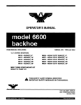 Amerequip backhoe 6600 Operator's Manual