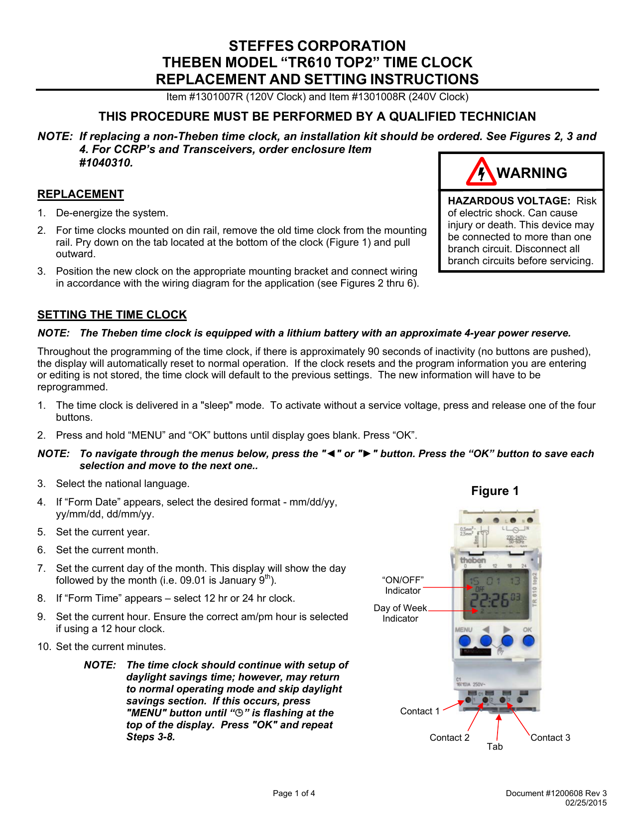 Theben Time Clock Setting Instructions Manualzz