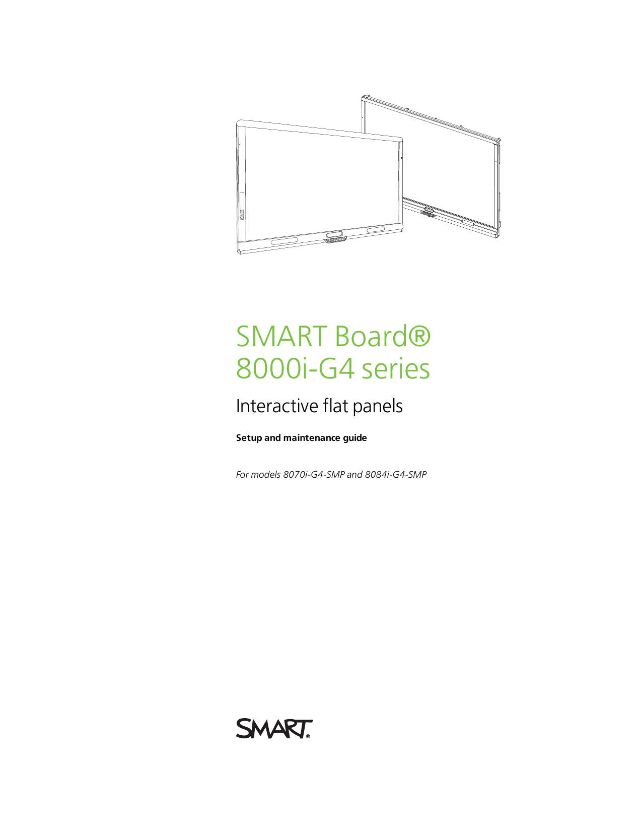 SMART Technologies 8070iG4SMP 8084iG4SMP User manual SMART