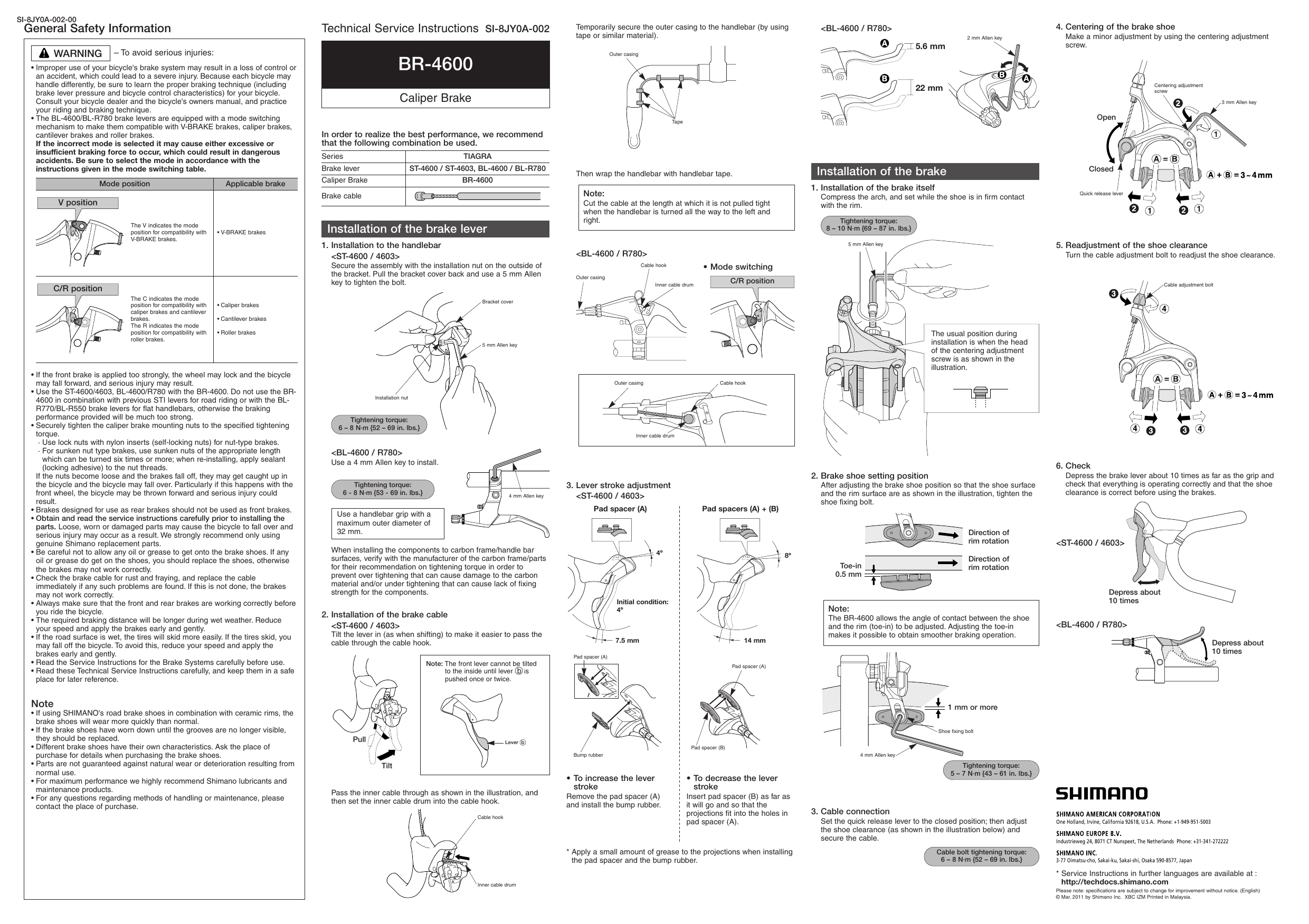 v brake assembly