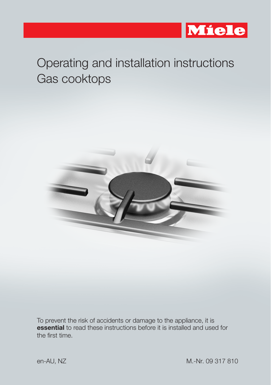 Operating and installation instructions Gas cooktops Manualzz
