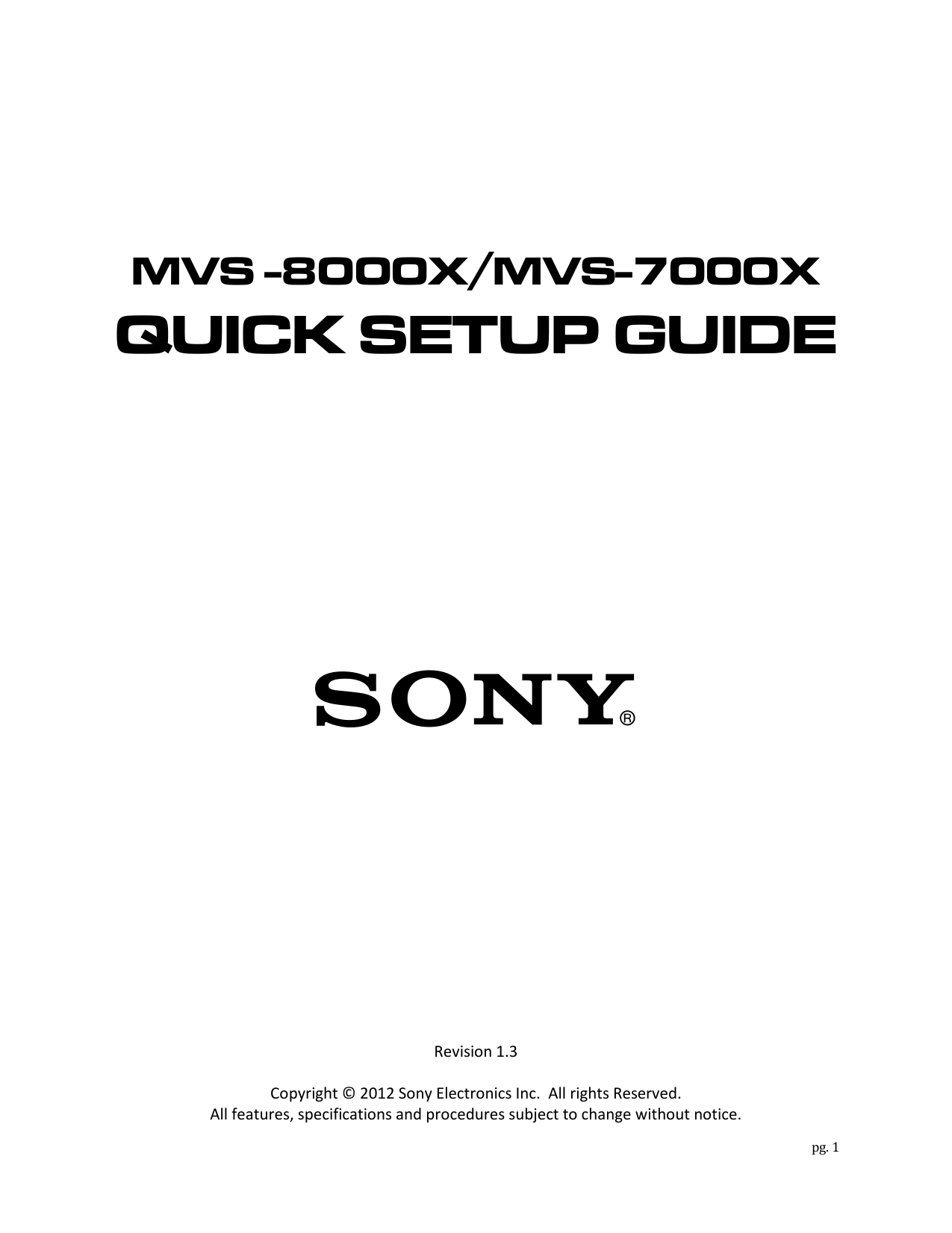 8000x/mvs-7000x quick setup guide | Manualzz