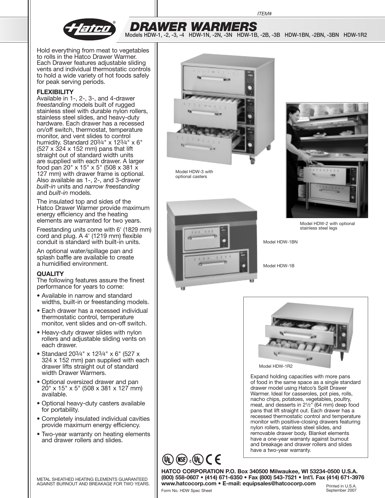Hatco Hdw 3 3 Drawer Warmer Ace Mart Restaurant Supply