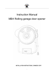 Garage Door Opener MB4 Rolling Instruction Manual