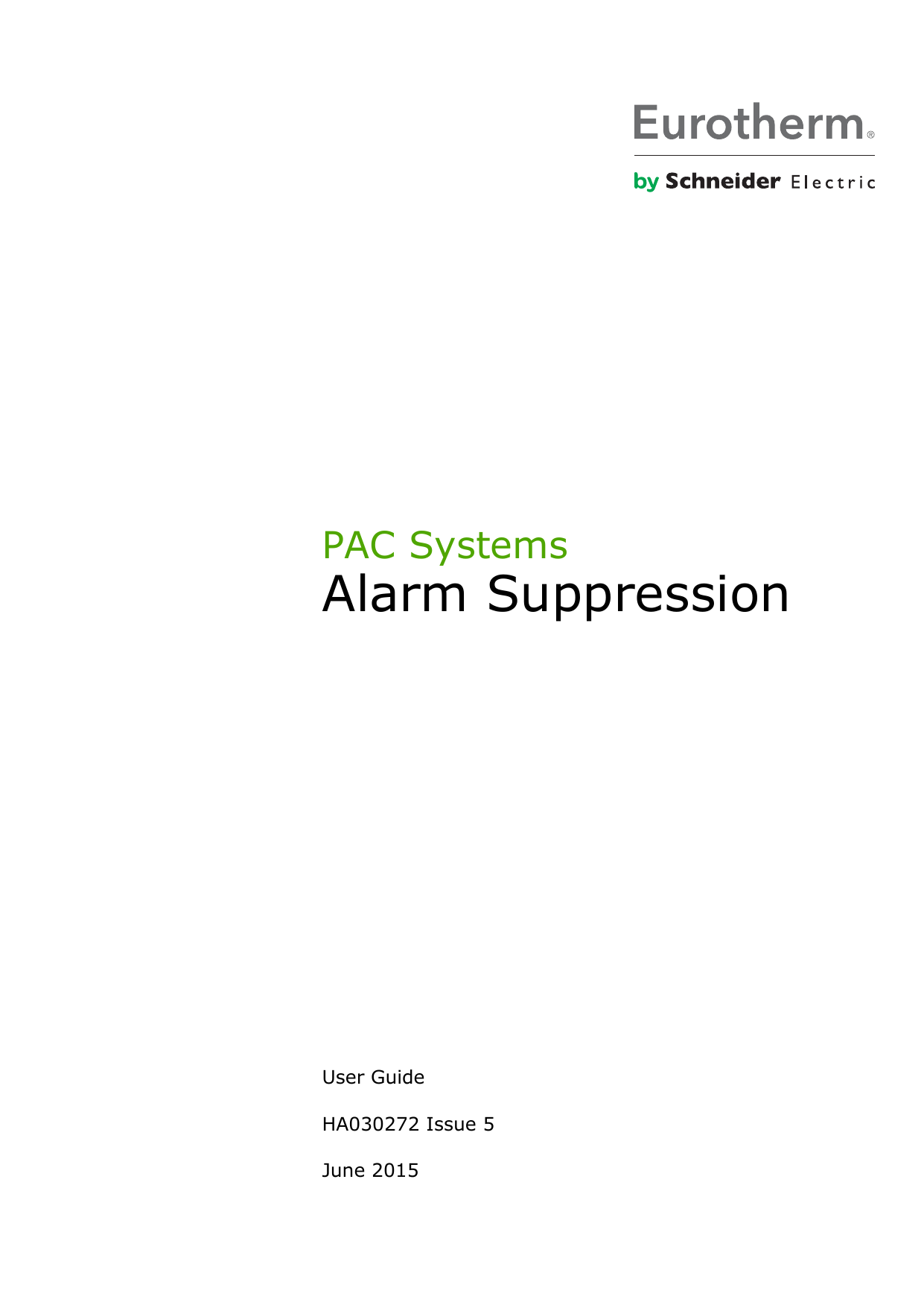 Alarm Suppression User Guide Manualzz