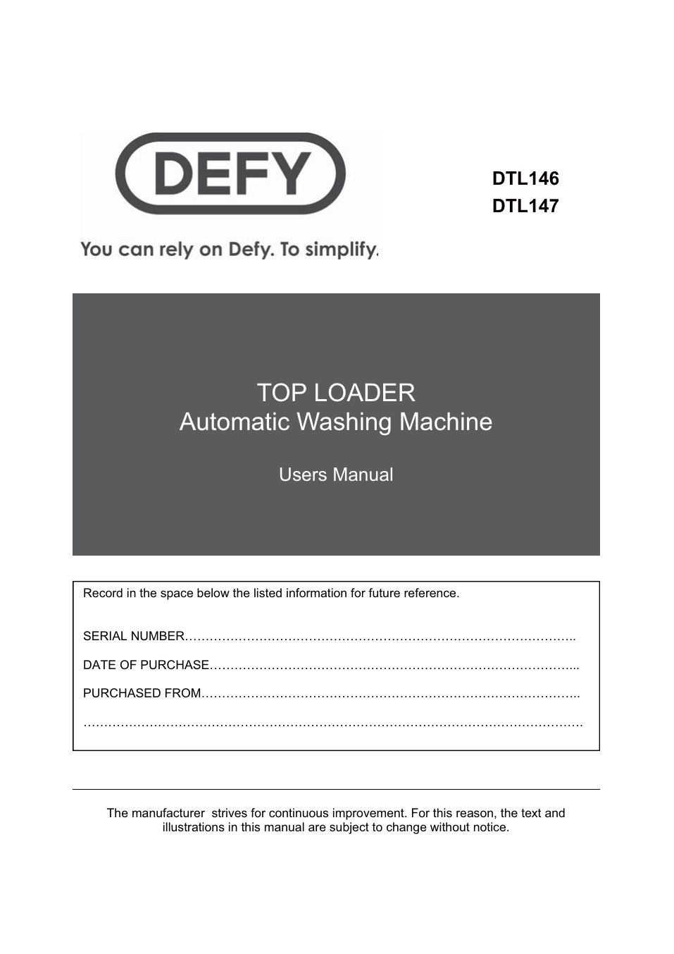 defy 10kg top loader washing machine metallic dtl147