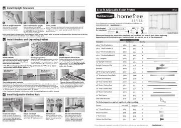 Rubbermaid HomeFree series 3-ft to 6-ft x 12-in White Wire Closet Kit at