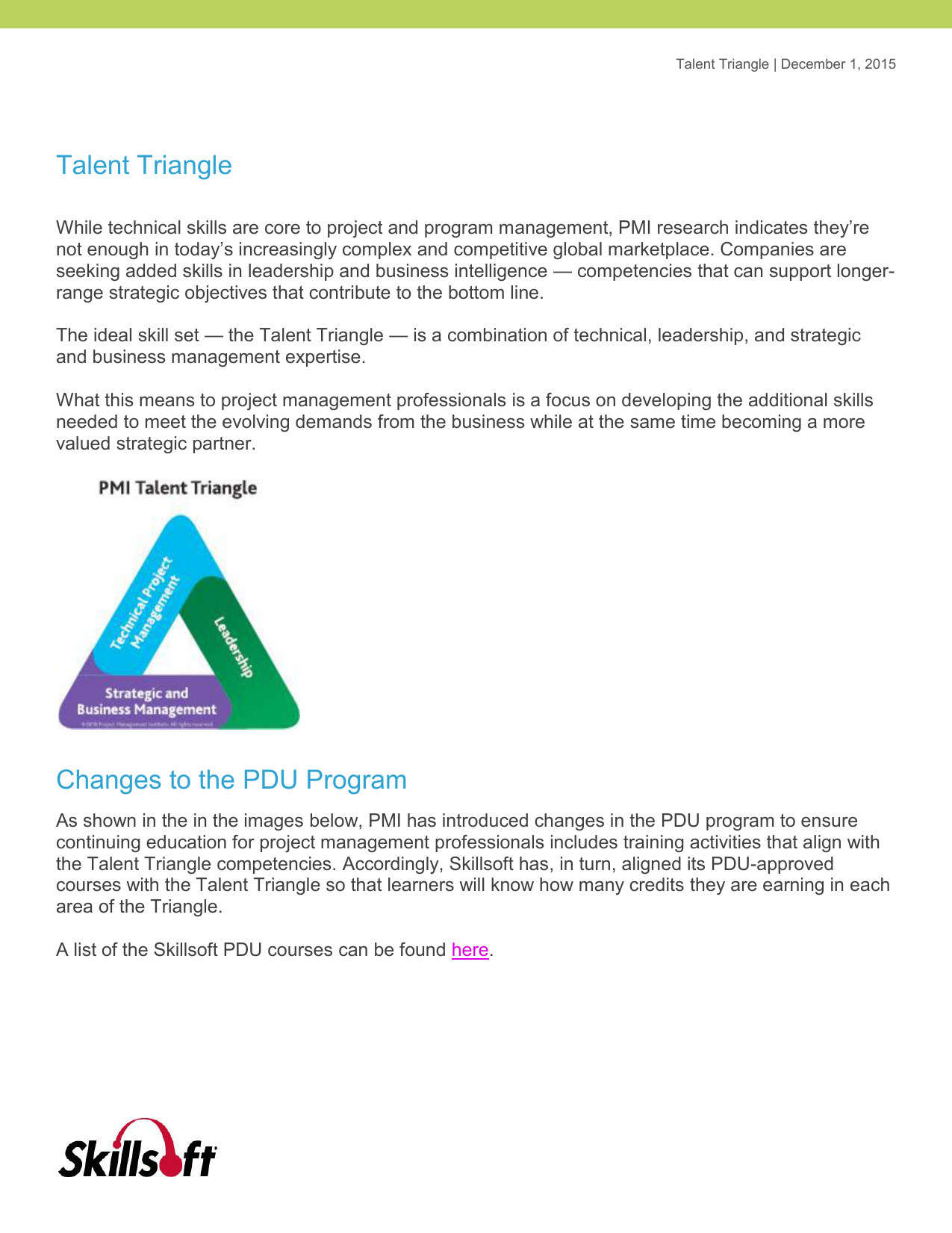 Pmi Talent Triangle Manualzz