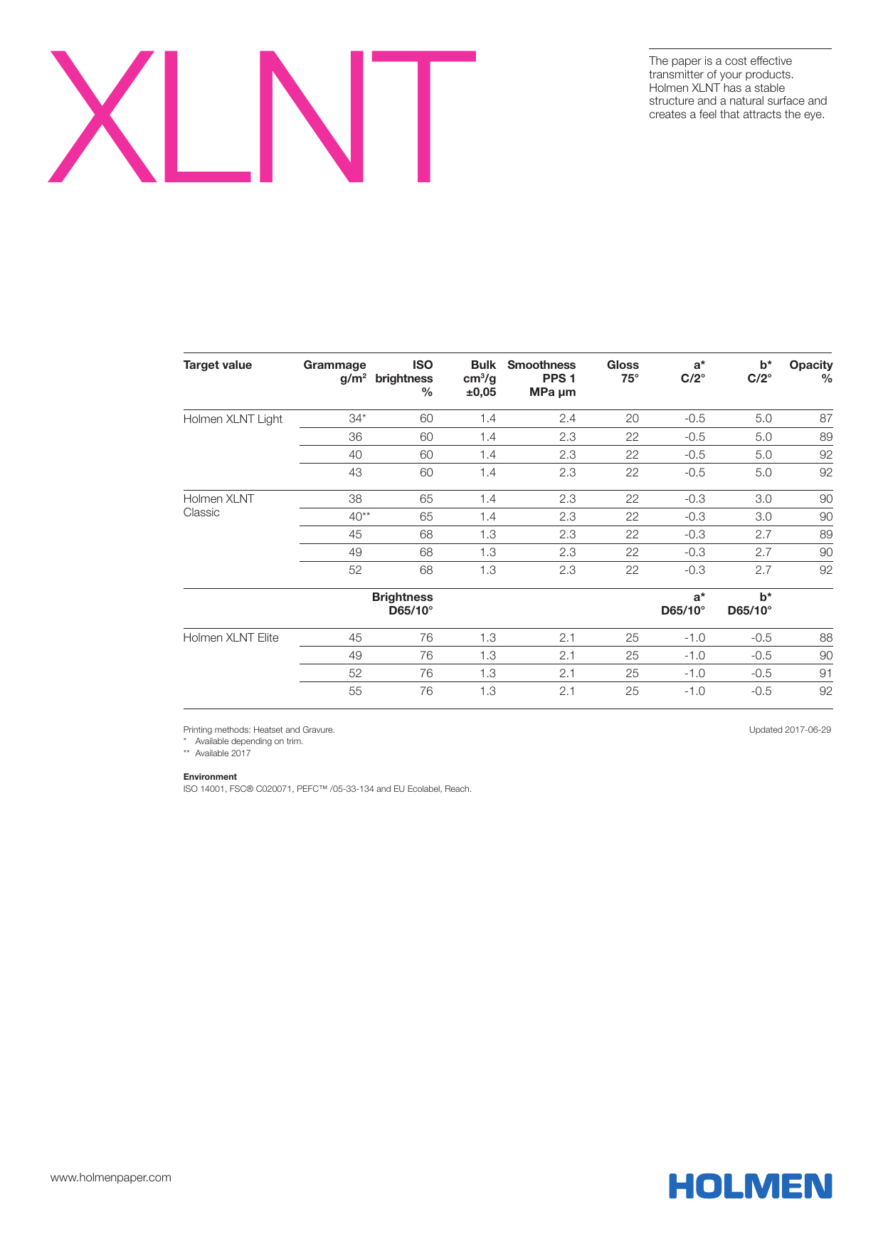 Holmen Xlnt Holmen Paper Manualzz