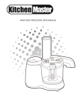 Kitchen Master EPI-MC003 Mini Food Processor User Manual
