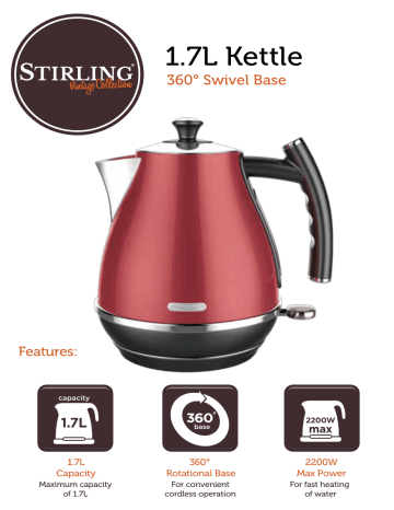 stirling 1.7 l kettle