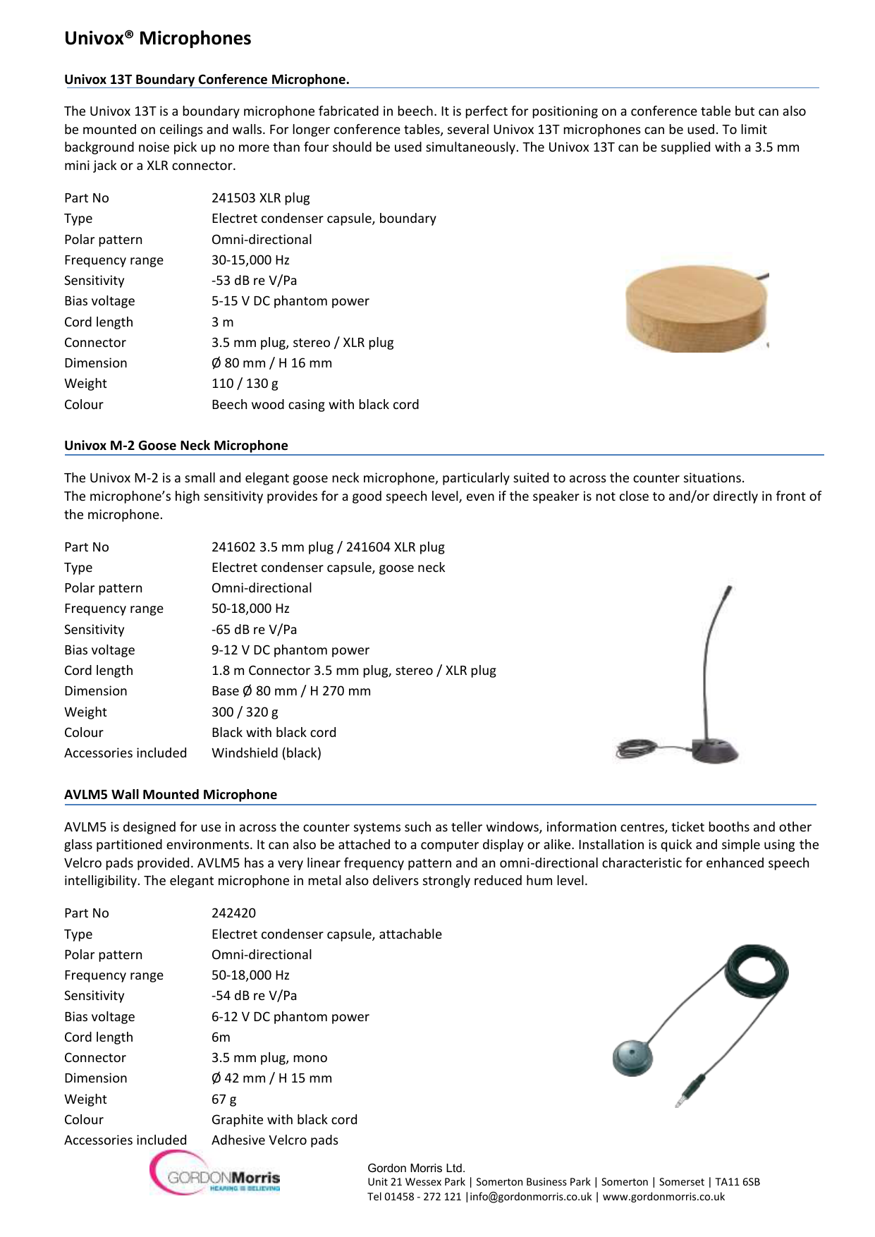 Univox Microphones Manualzz