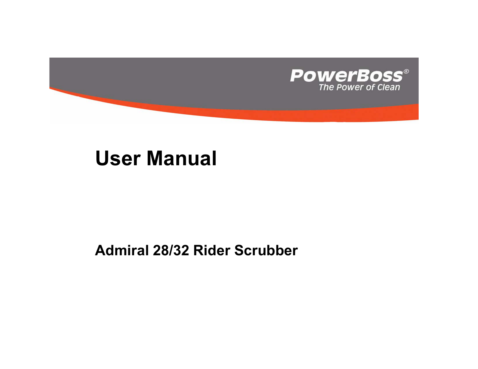 PowerBoss Admiral 32 User manual Manualzz
