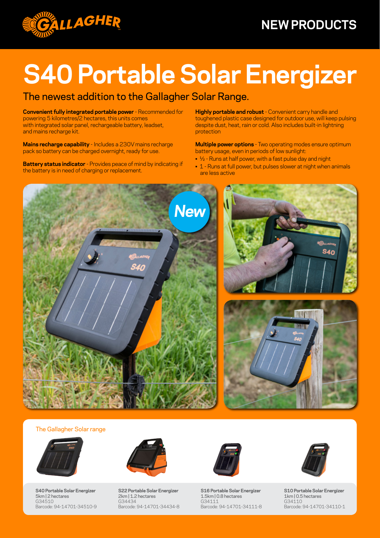 S40 Portable Solar Energizer Manualzz S40 Portable Solar Energizer Manualzz