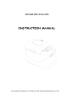 XBM1088 Bread Machine Instruction Manual
