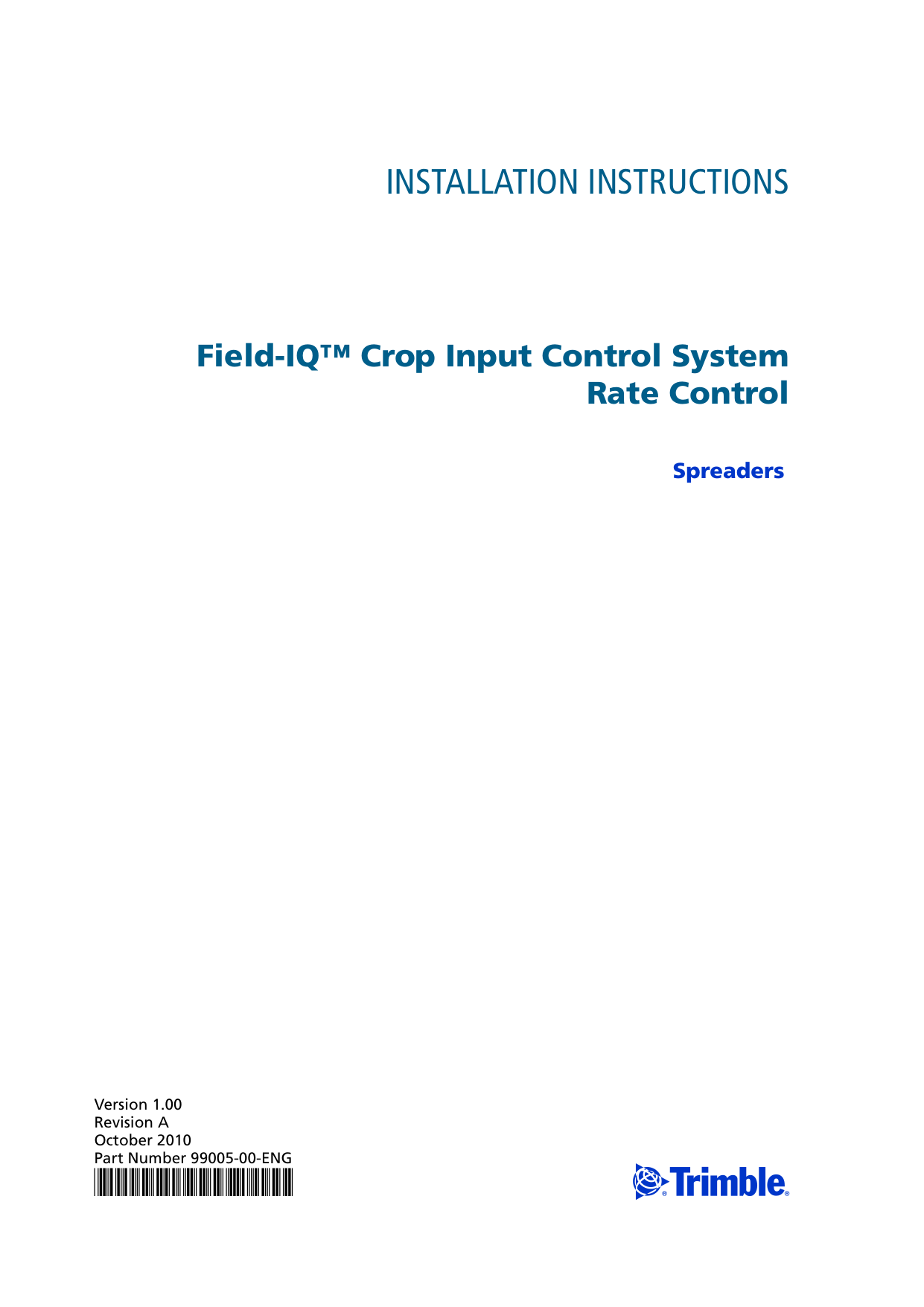 Trimble FieldIQ Crop Input Control System User Guide Manualzz