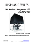 Display Devices IBL 2424 Projector Lift Installation Manual
