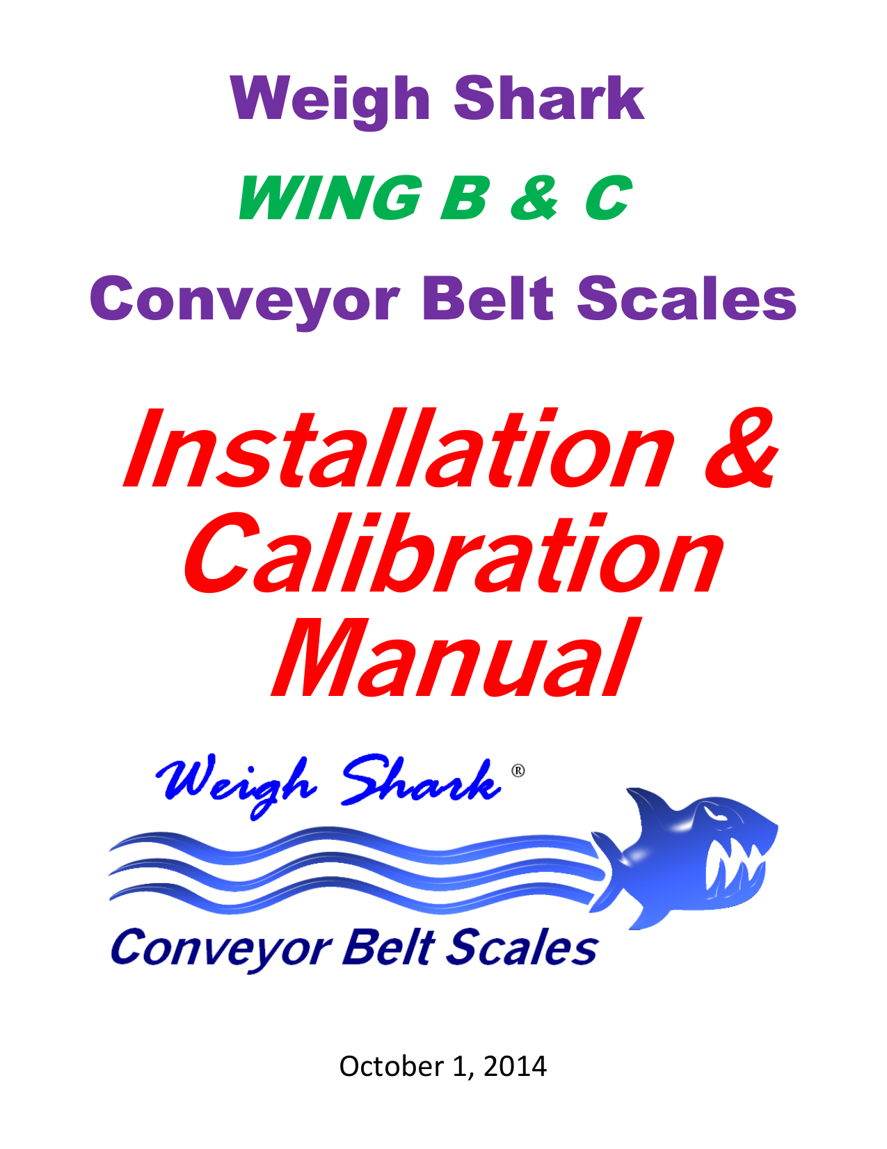 Weigh Shark Wing Scale B and C Manual 