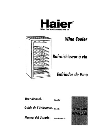 Haier Hvf060abl Premier Wine Cellar Hvf042abl Hvf060abl User Manual Manualzz