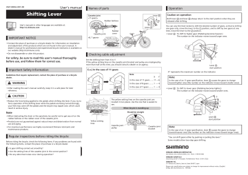 shimano 600 shifters manual