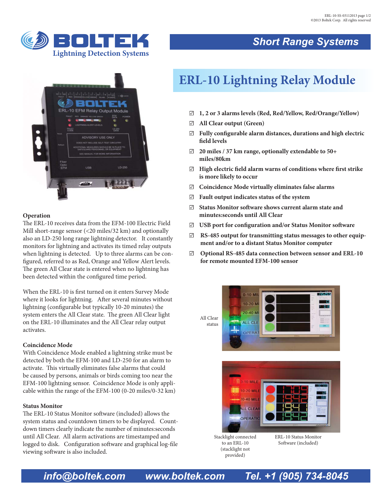 ERL-10 Lightning Relay Module | Manualzz