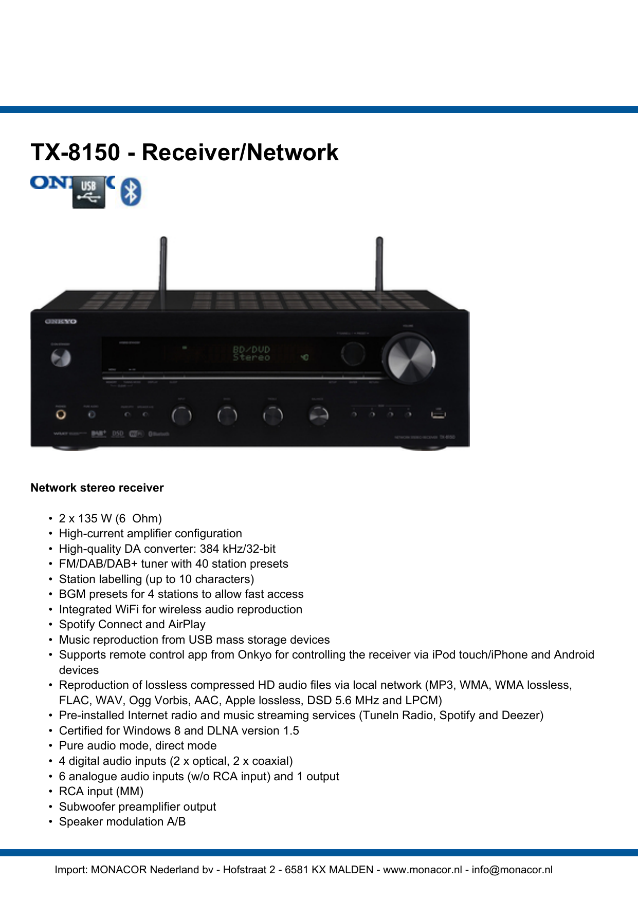Tx 8150 Receiver Network Manualzz