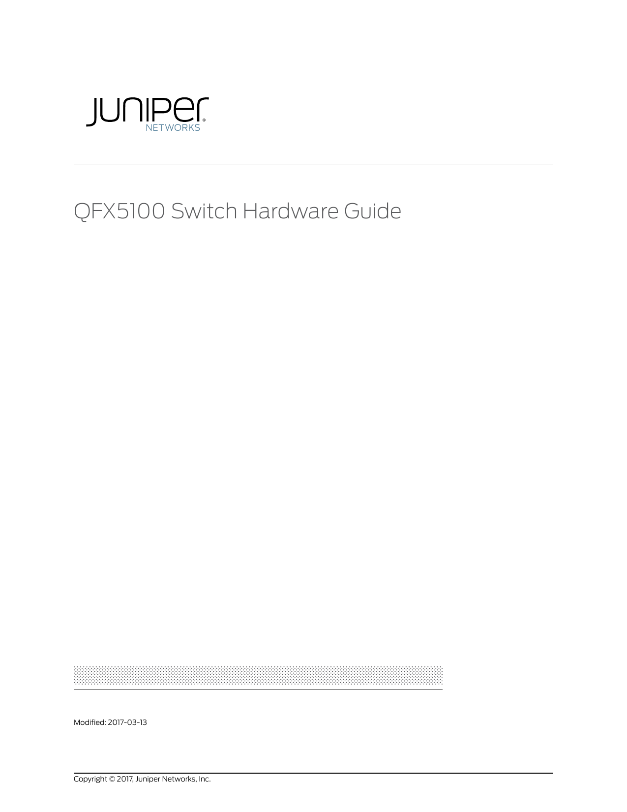 Juniper Junos Fusion Enterprise User manual QFX5100 Switch