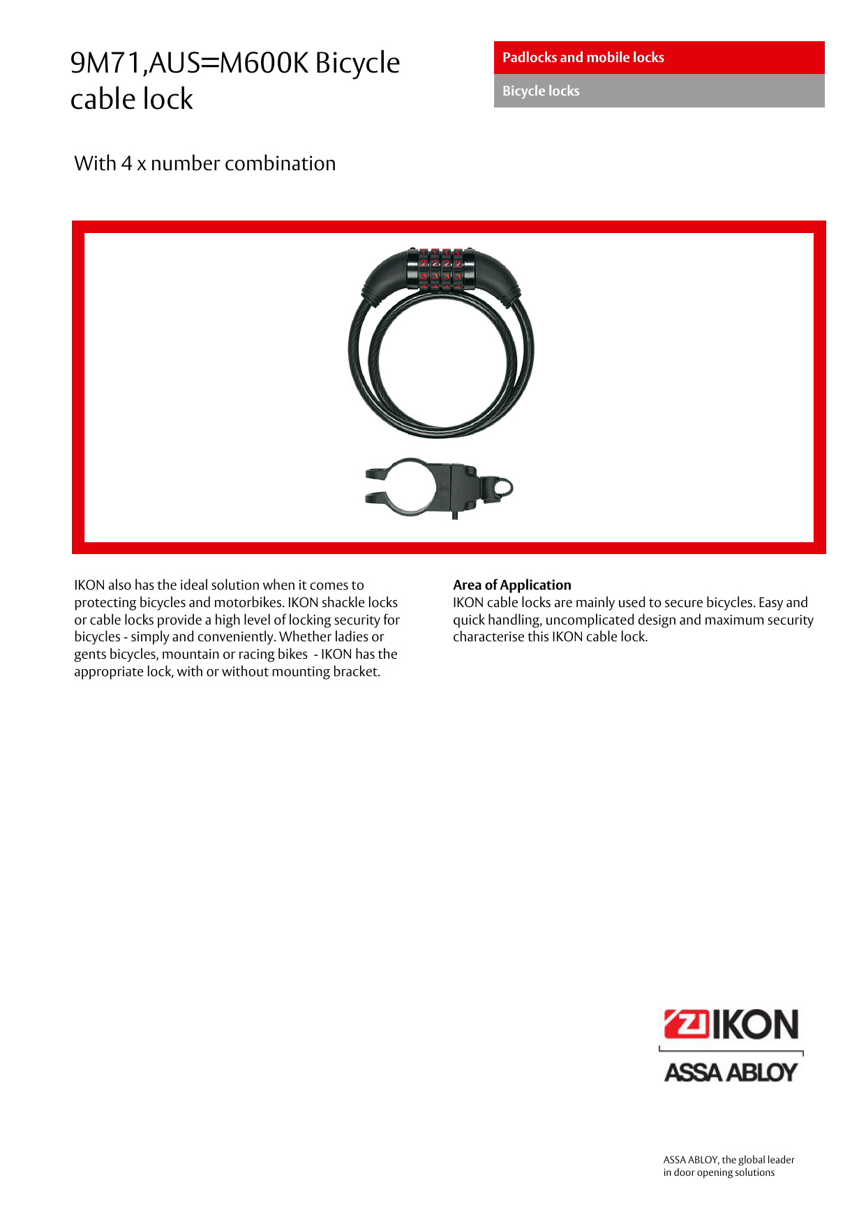 ikon bike lock