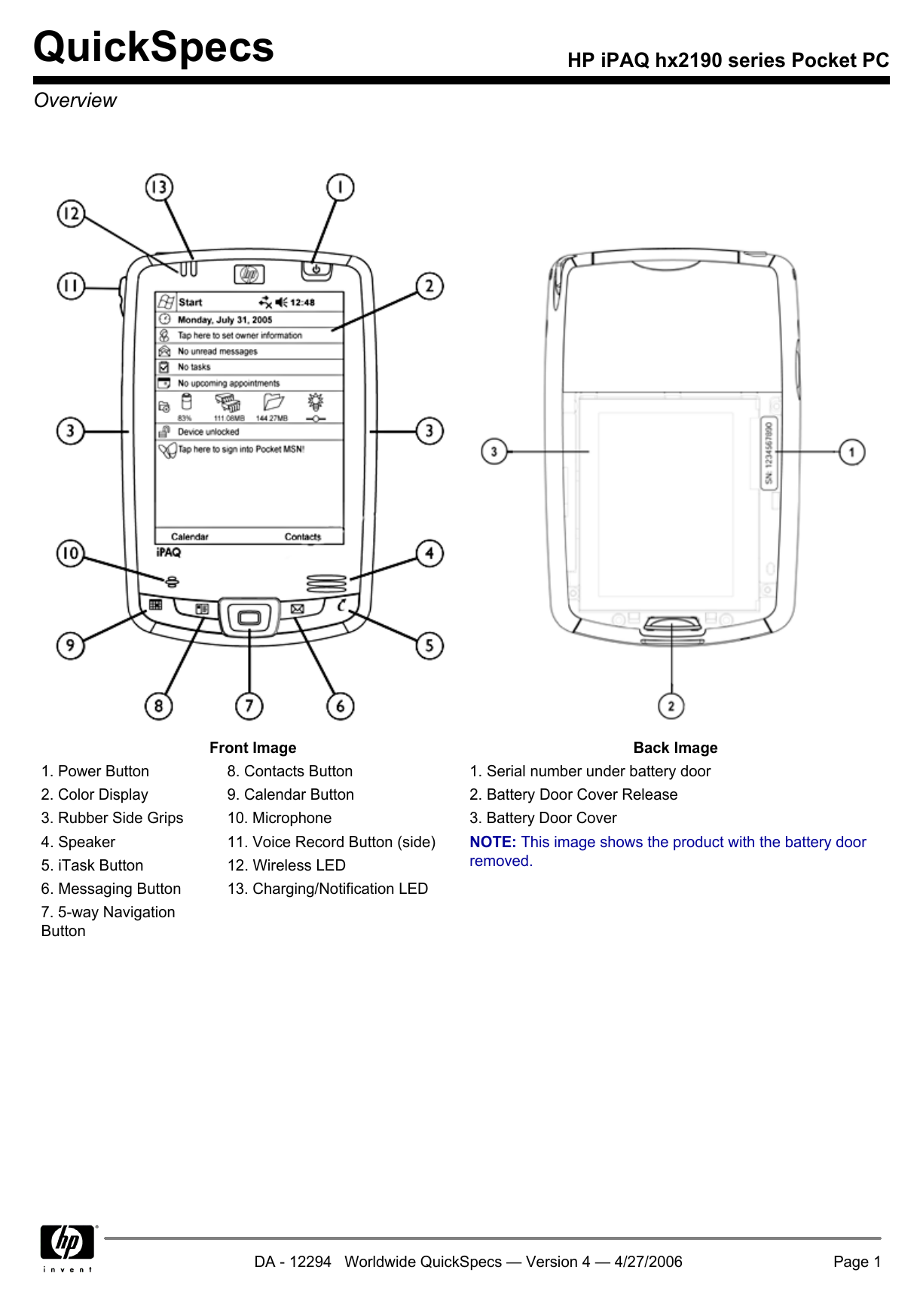 Hp Ipaq Hx2190 Series Pocket Pc Manualzz