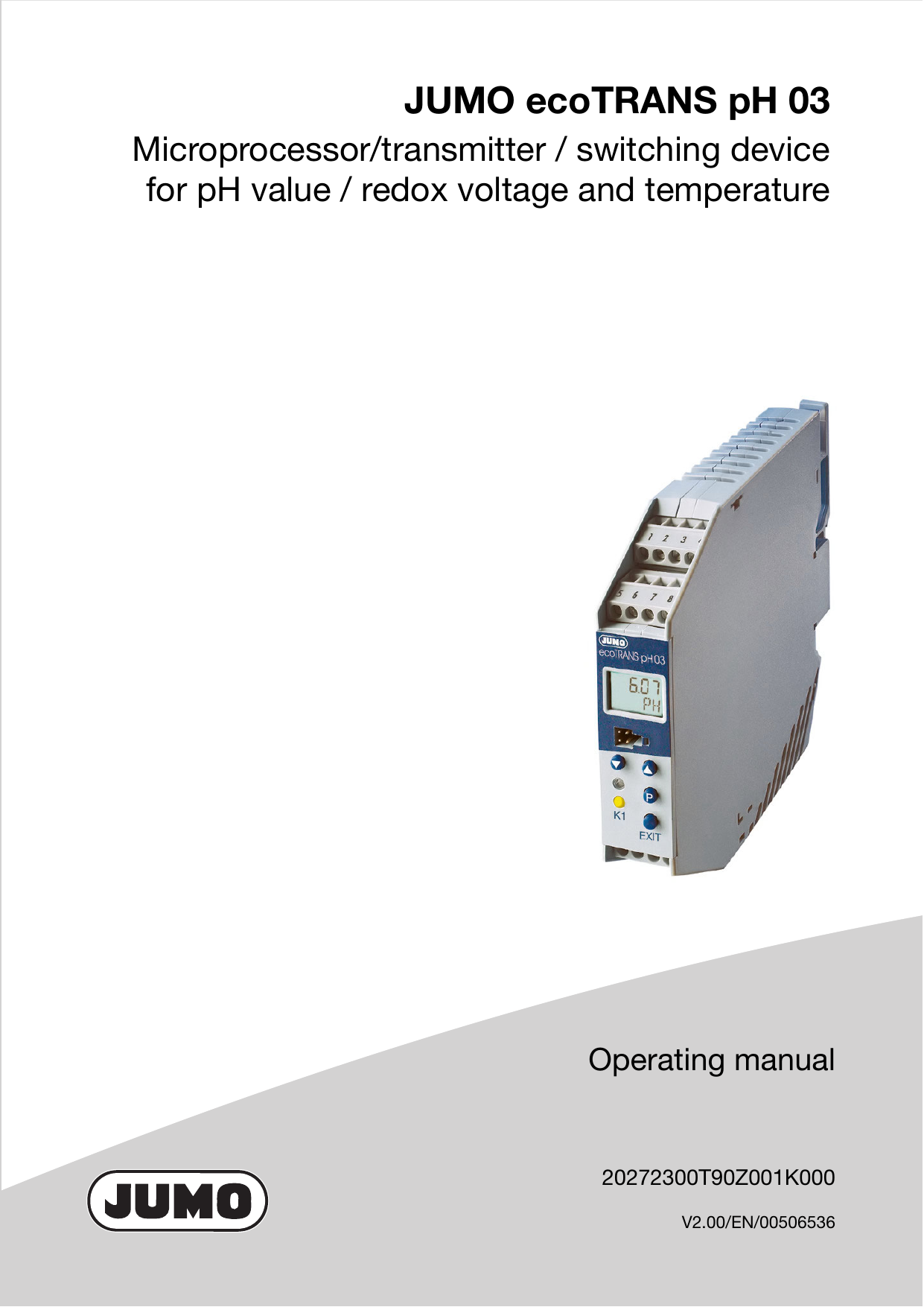 JUMO ecoTRANS pH 03 | Manualzz