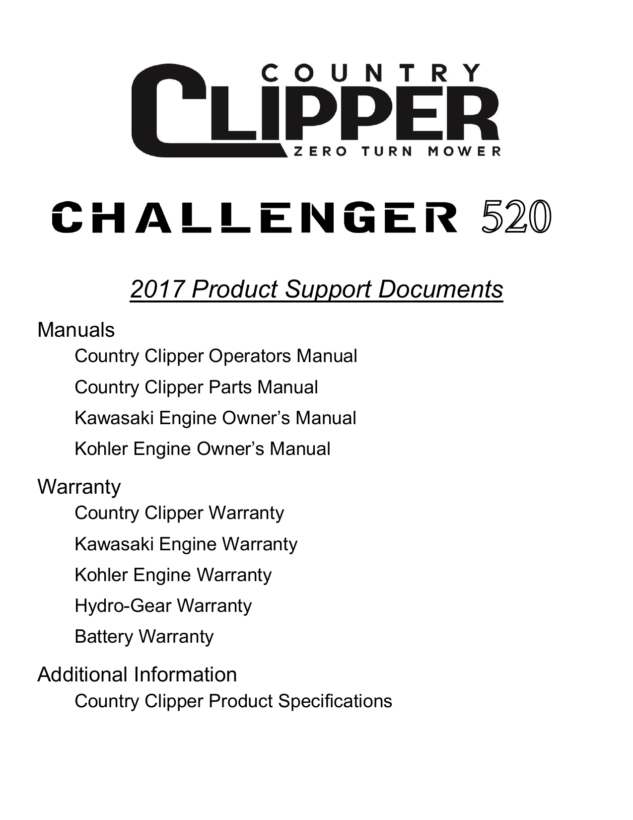 Challenger Operators Manual | manualzz.com