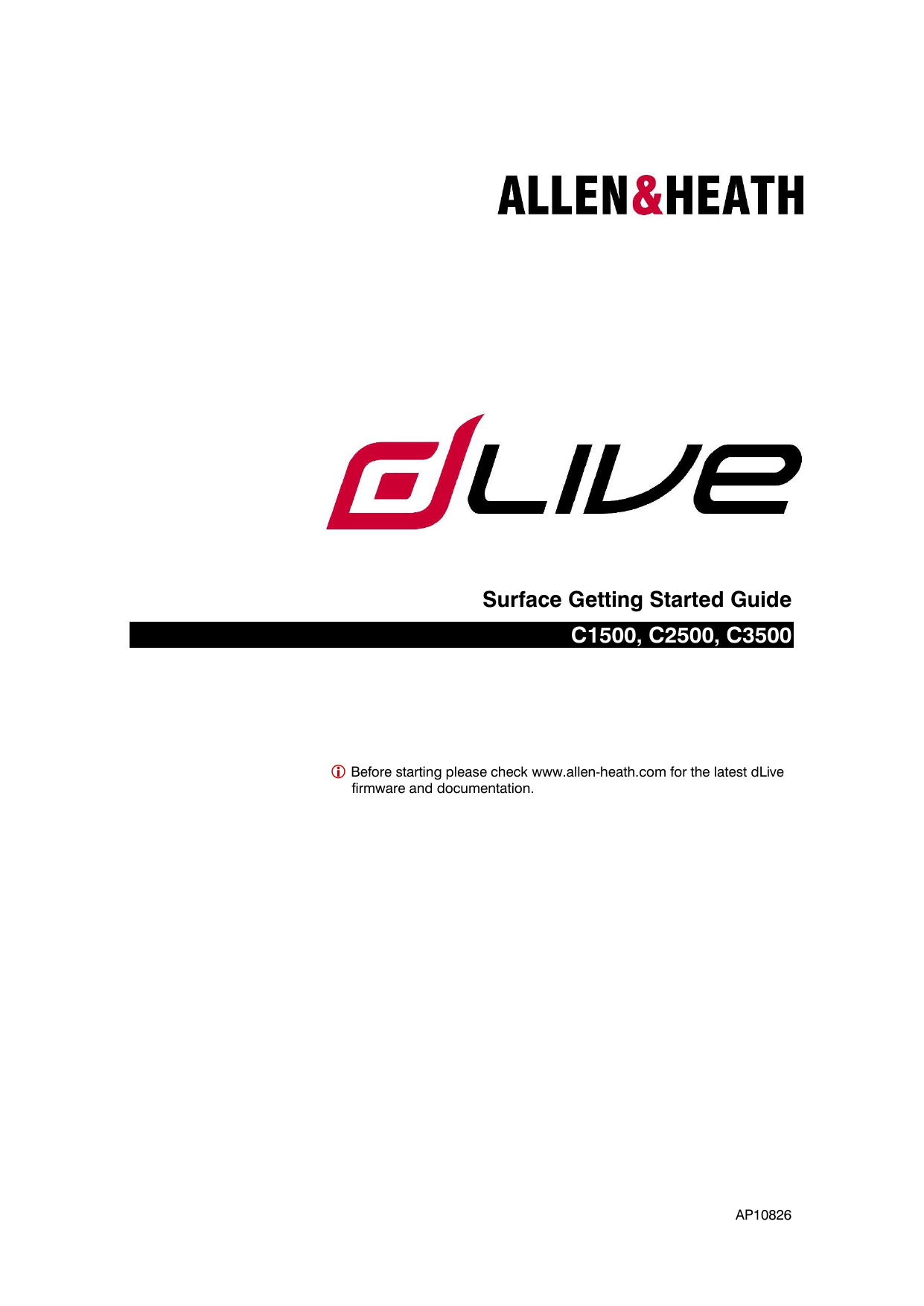 dLive Surface Getting Started Guide Manualzz