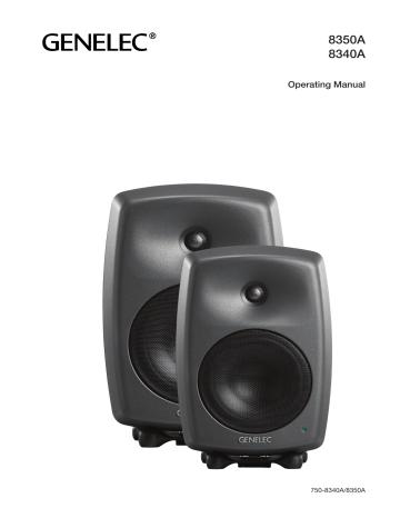 Genelec 8350 APM 2 Way Active Studio Monitor Operating Manual