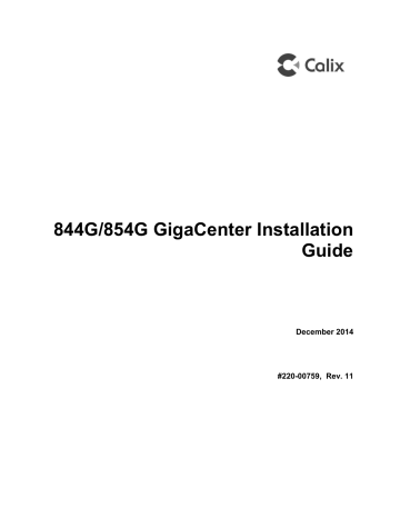 Calix 844G-1 Owner's manual | Manualzz