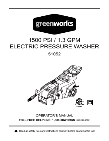 Greenworks 51052 on sale