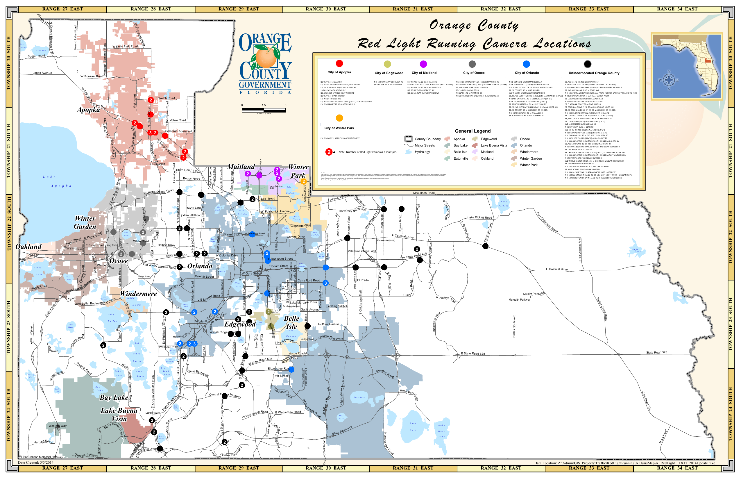 Red Light Camera Locations Map Maping Resources