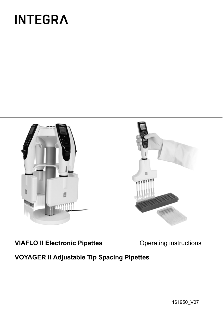 VIAFLO II Electronic Pipettes Operating instructions VOYAGER II Manualzz