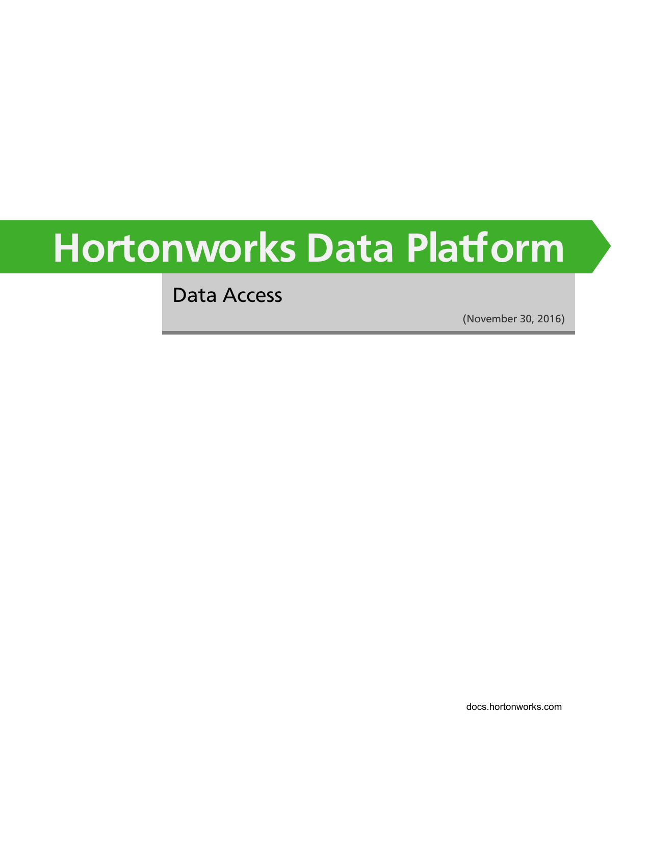 Hortonworks Data Platform Data Access Manualzz Com