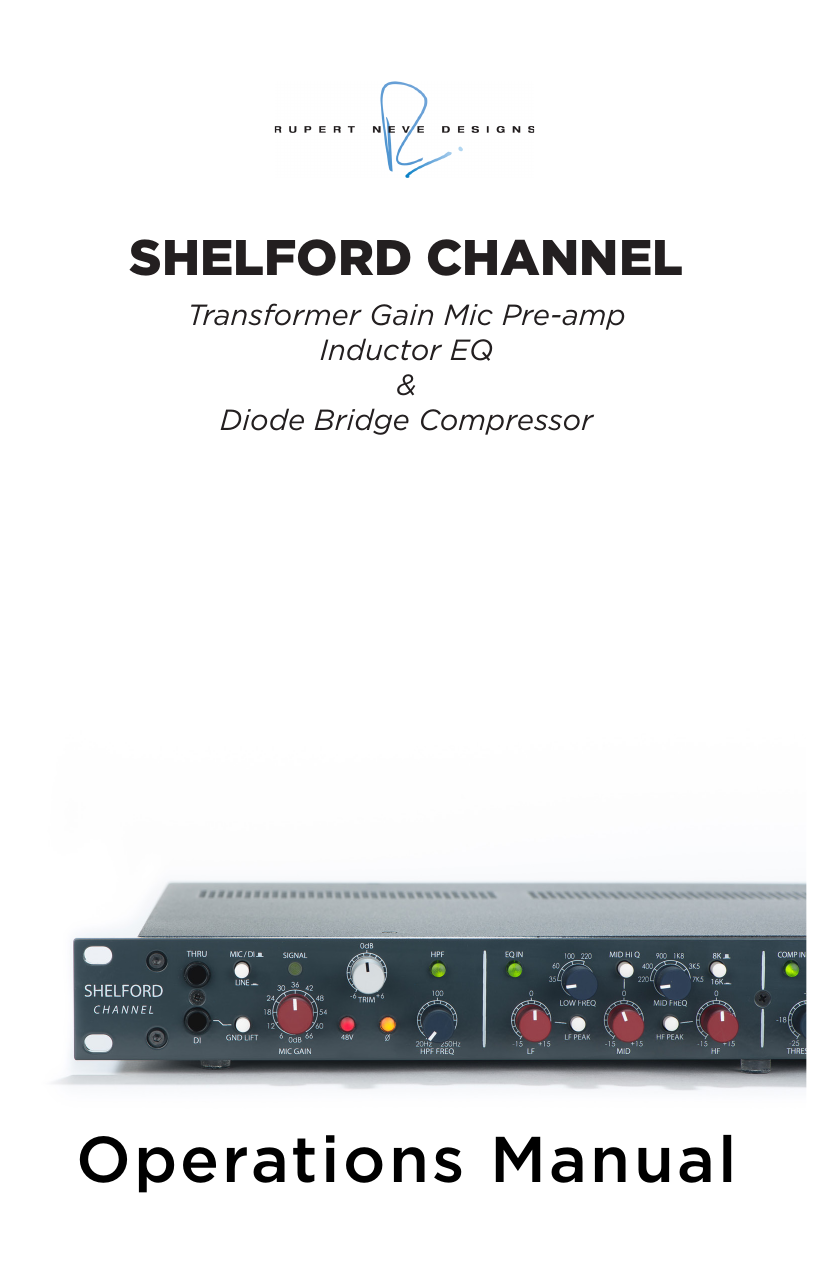 Rupert Neve Designs Shelford Channel Owner S Manual Manualzz Rupert Neve Designs Shelford Channel Owner S Manual Manualzz