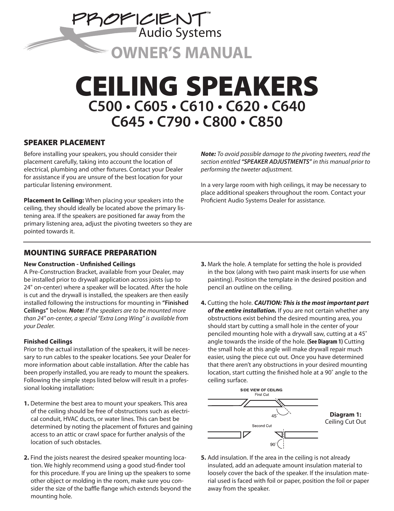 Ceiling Speakers Manualzz Com