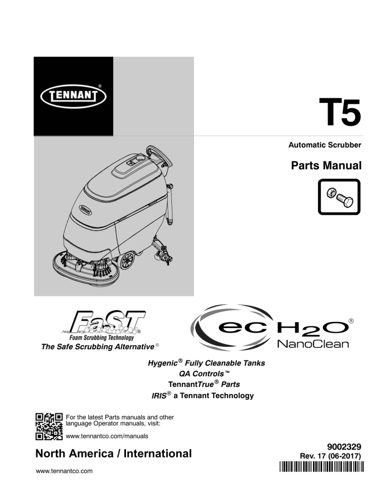 T5 Parts Manual Tennant Company Manualzz