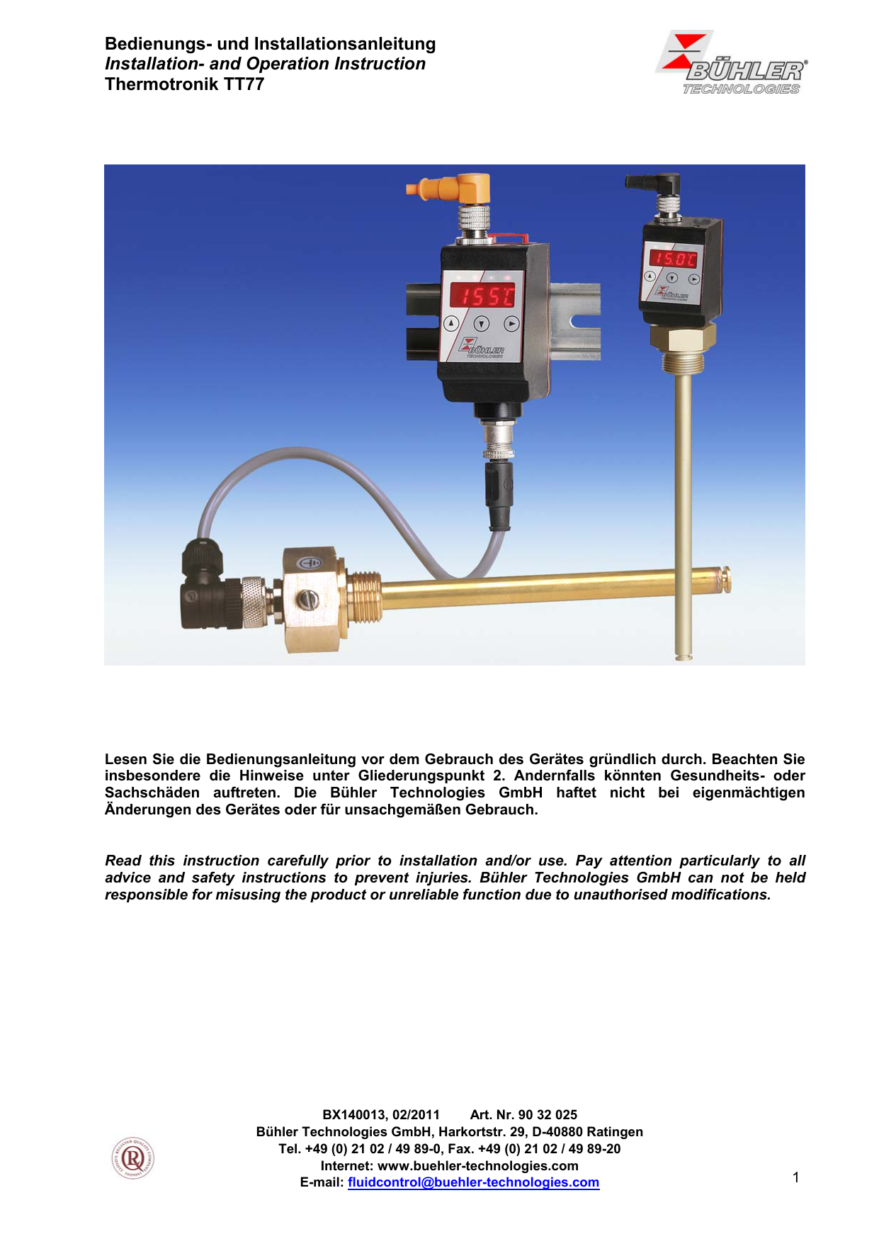 Buhler EGK 1/2 Manualzz