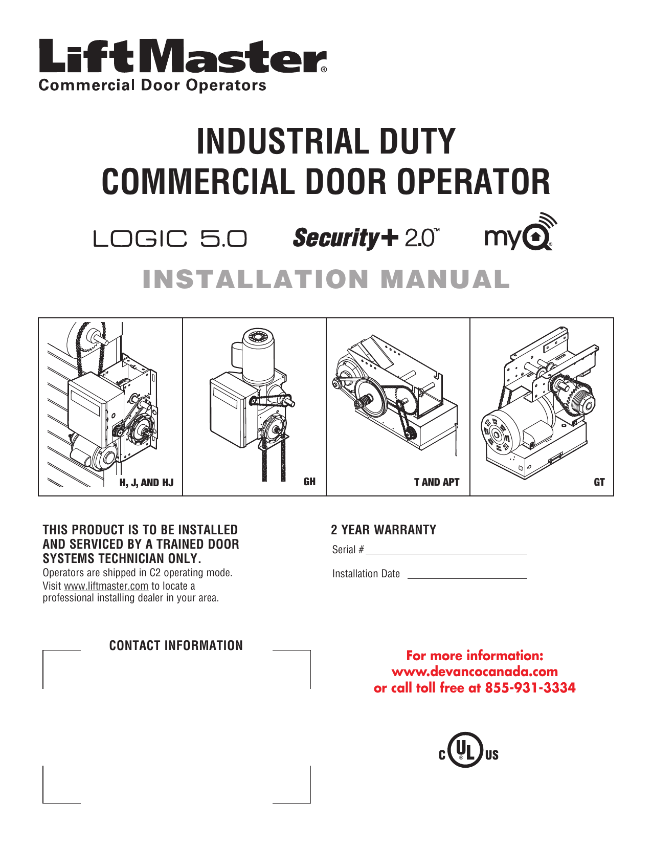 liftmaster, gh, logic 5, commercial door operator Manualzz